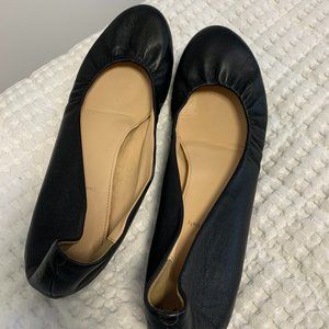 J.Crew Black Cece Ballet Flat" in Genuine Italian Leather